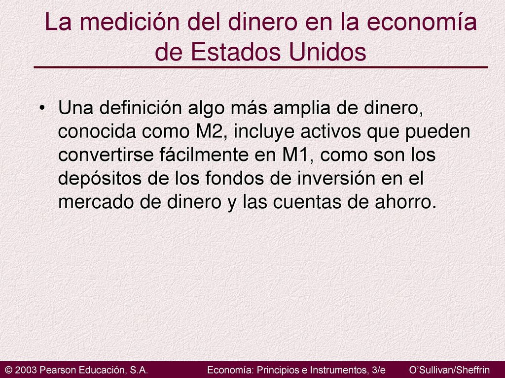 La medición del dinero en la economía de Estados Unidos
