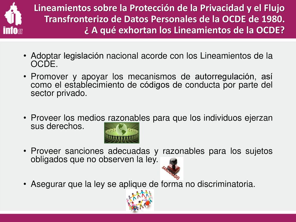 Lineamientos sobre la Protección de la Privacidad y el Flujo Transfronterizo de Datos Personales de la OCDE de ¿ A qué exhortan los Lineamientos de la OCDE