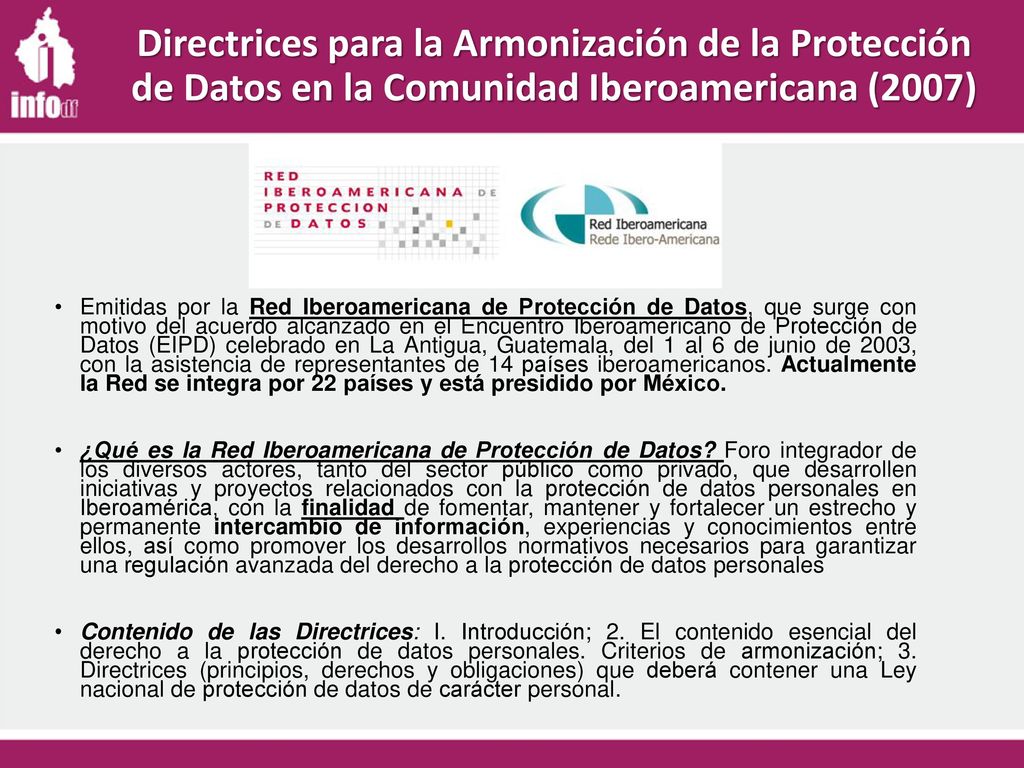 Directrices para la Armonización de la Protección de Datos en la Comunidad Iberoamericana (2007)