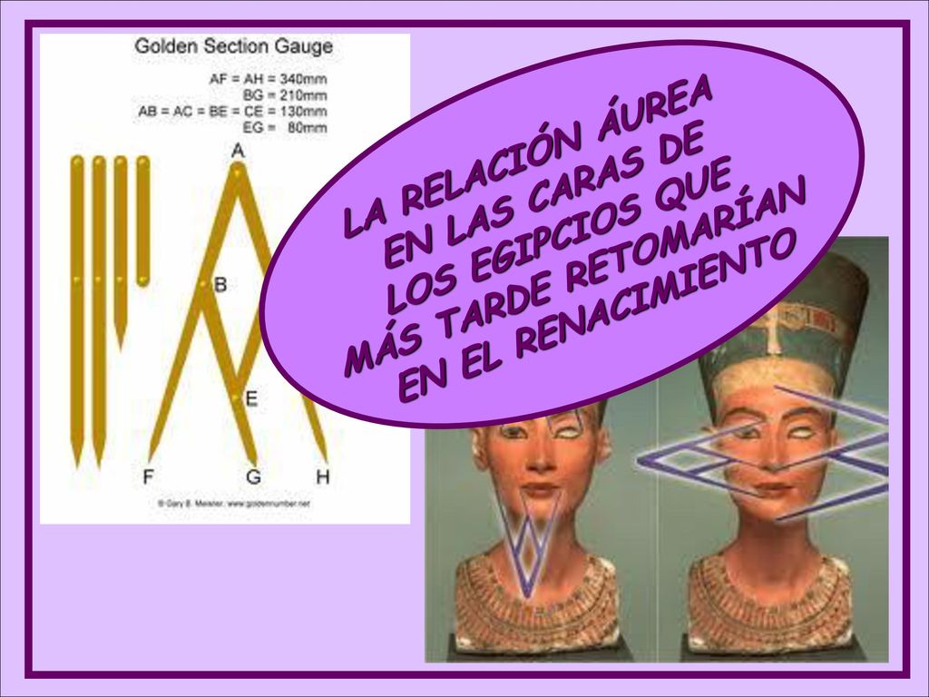 LA RELACIÓN ÁUREA EN LAS CARAS DE LOS EGIPCIOS QUE MÁS TARDE RETOMARÍAN EN EL RENACIMIENTO