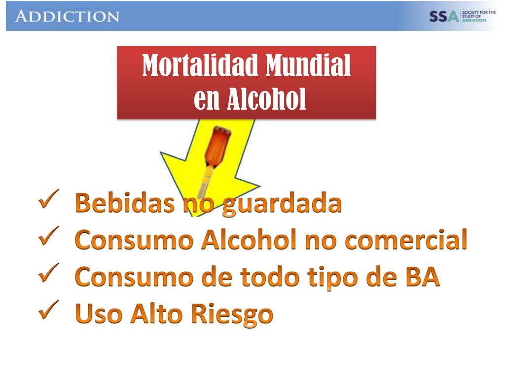 Consumo Alcohol no comercial Consumo de todo tipo de BA