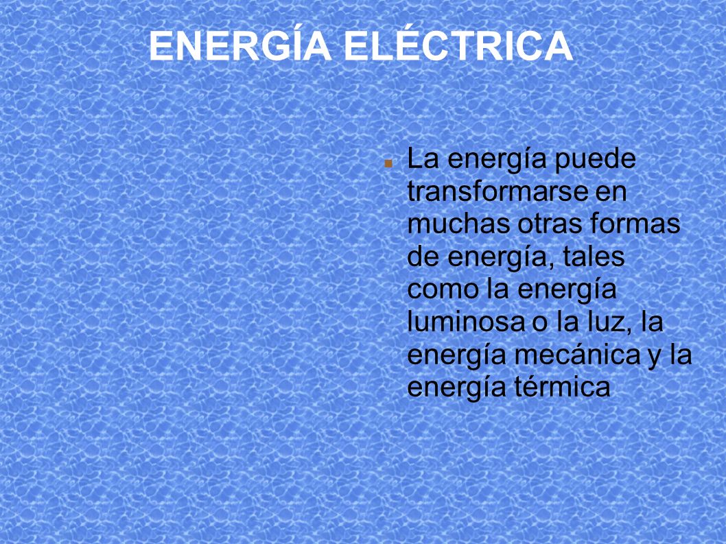 ENERGÍA ELÉCTRICA