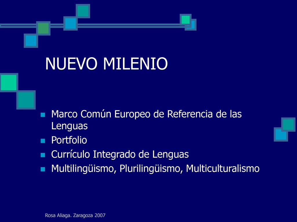 NUEVO MILENIO Marco Común Europeo de Referencia de las Lenguas