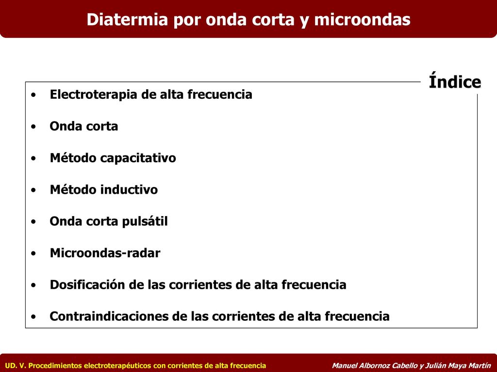 Diatermia por onda corta y microondas