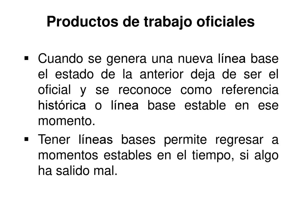 Productos de trabajo oficiales