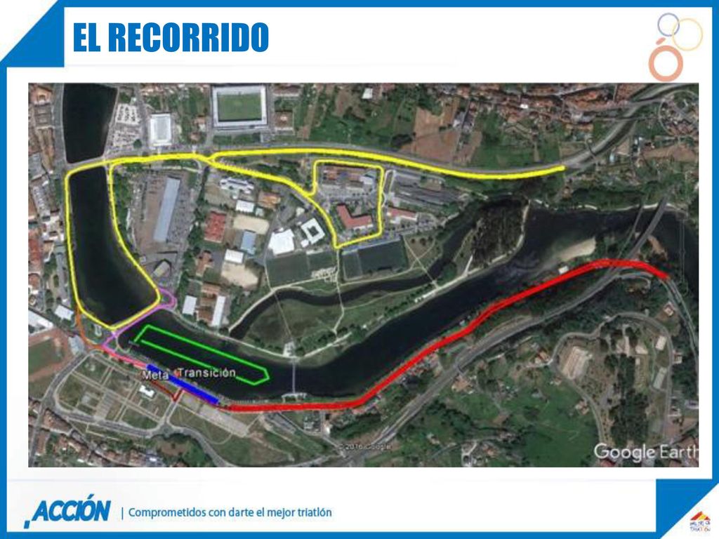El recorrido <Plano general con todos los recorridos>