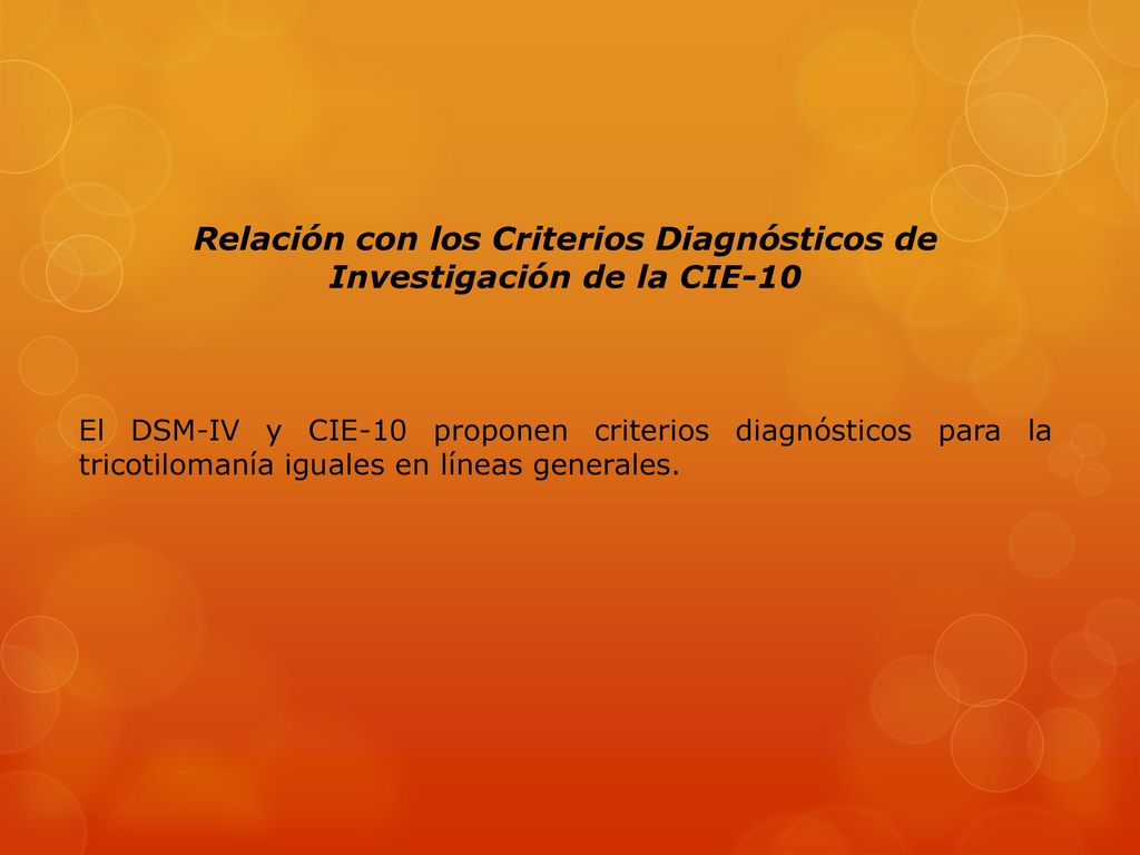 Relación con los Criterios Diagnósticos de Investigación de la CIE-10