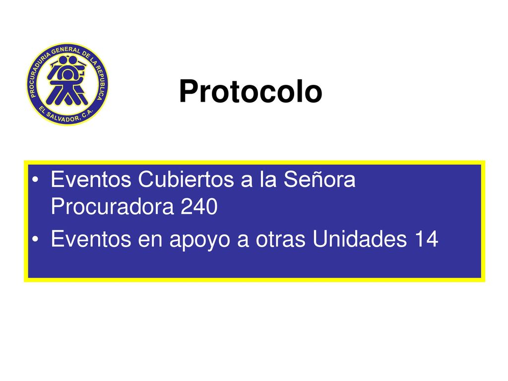 Protocolo Eventos Cubiertos a la Señora Procuradora 240