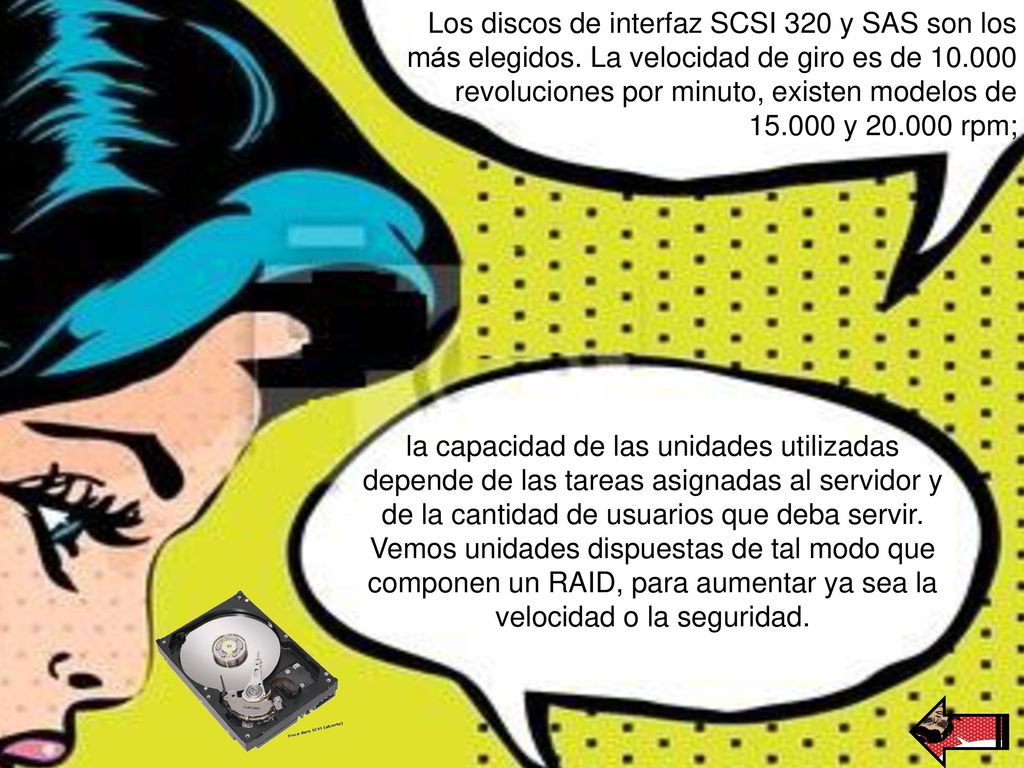 Los discos de interfaz SCSI 320 y SAS son los más elegidos