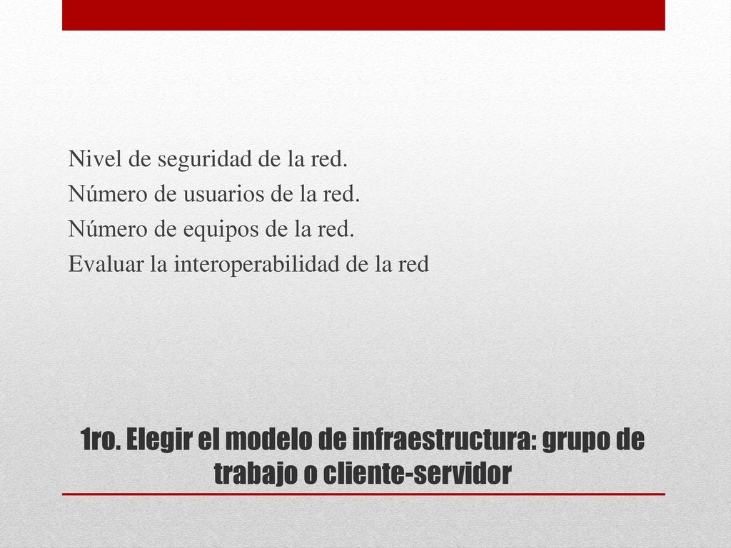 Nivel de seguridad de la red. Número de usuarios de la red