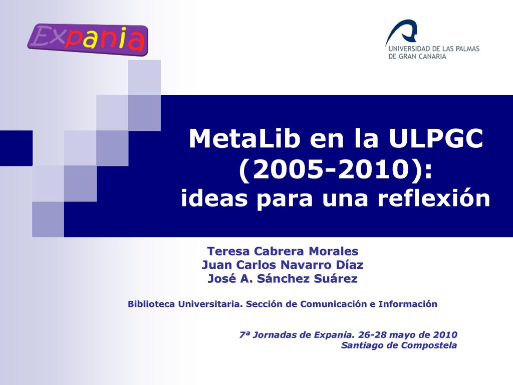 MetaLib en la ULPGC ( ): ideas para una reflexión