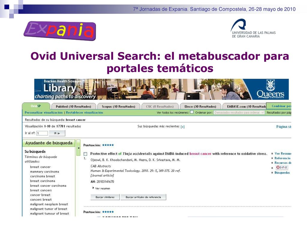 Ovid Universal Search: el metabuscador para portales temáticos
