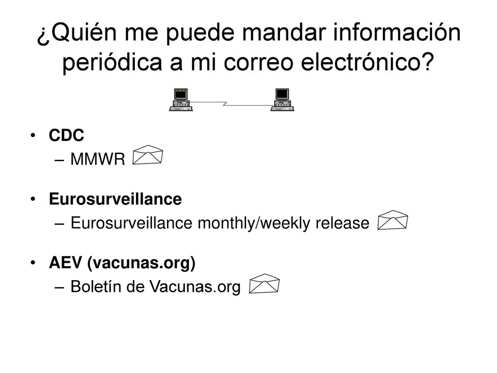¿Quién me puede mandar información periódica a mi correo electrónico