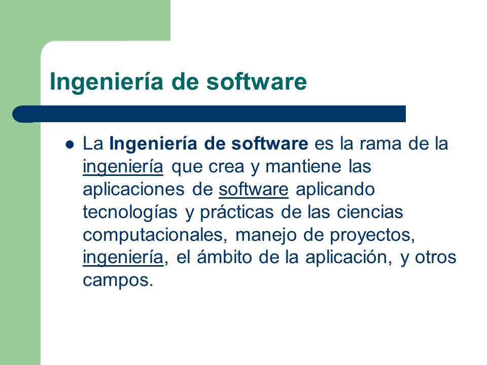 Ingeniería de software