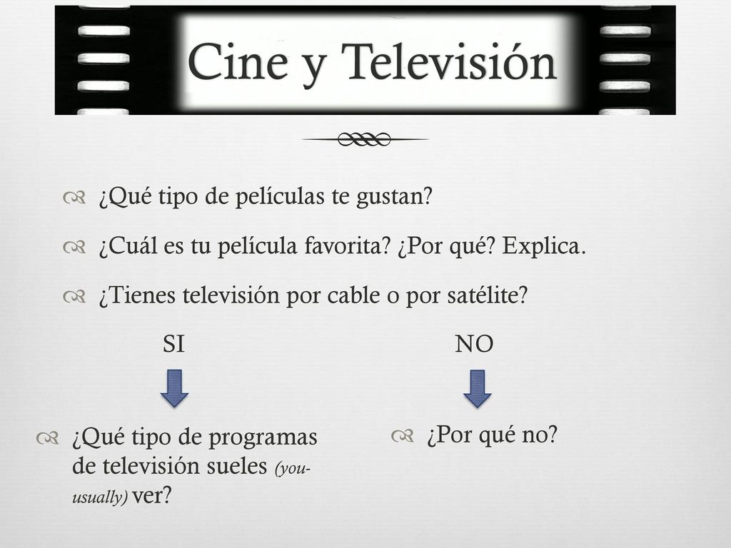 Cine y Televisión ¿Qué tipo de películas te gustan