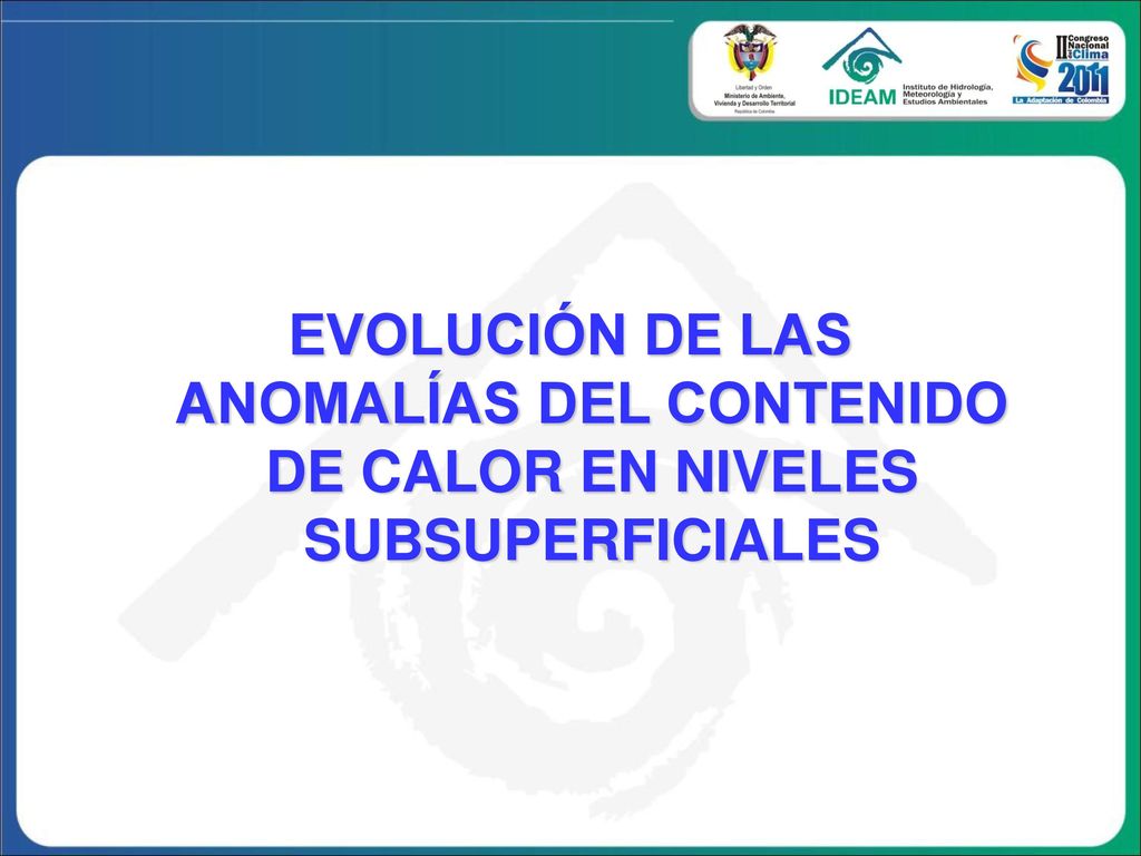 EVOLUCIÓN DE LAS ANOMALÍAS DEL CONTENIDO DE CALOR EN NIVELES SUBSUPERFICIALES