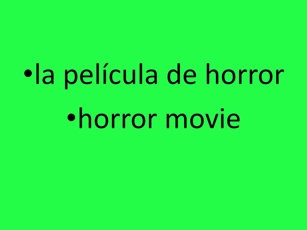 la película de horror horror movie