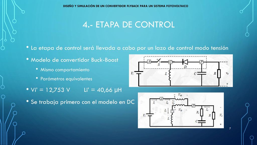 DISEÑO Y SIMULACIÓN DE UN CONVERTIDOR FLYBACK PARA UN SISTEMA FOTOVOLTAICO