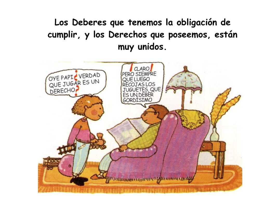 Los Deberes que tenemos la obligación de cumplir, y los Derechos que poseemos, están muy unidos.