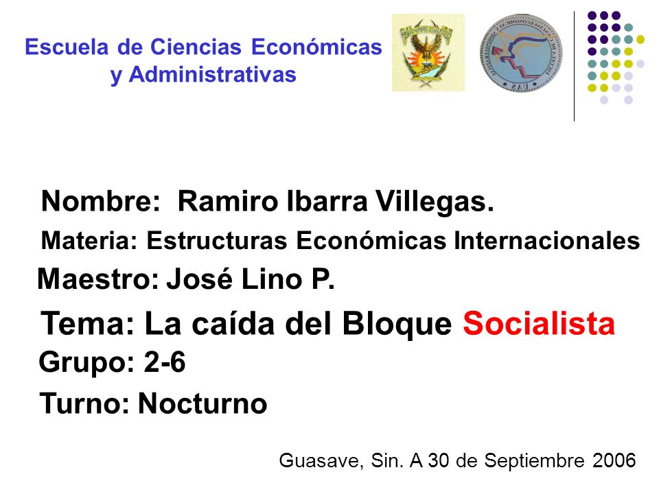 Escuela de Ciencias Económicas