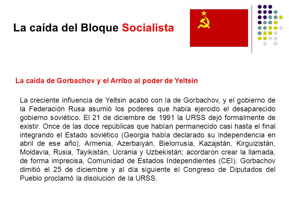 La caída del Bloque Socialista