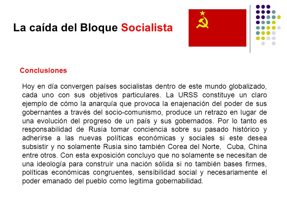 La caída del Bloque Socialista