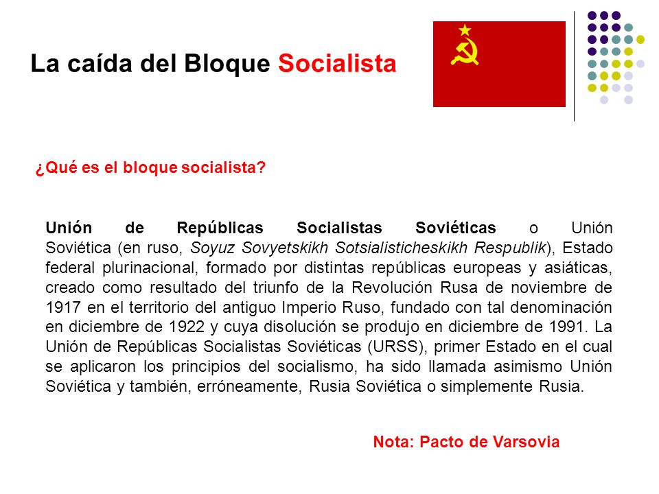 La caída del Bloque Socialista