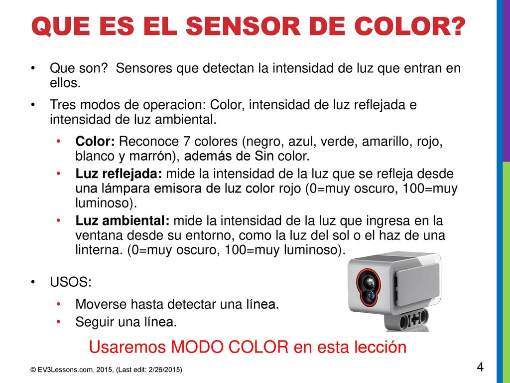 Que es el sensor de color