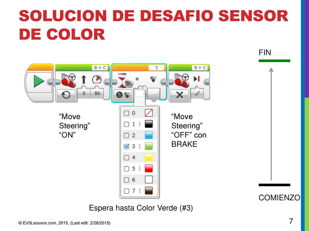 Solucion de Desafio sensor de color