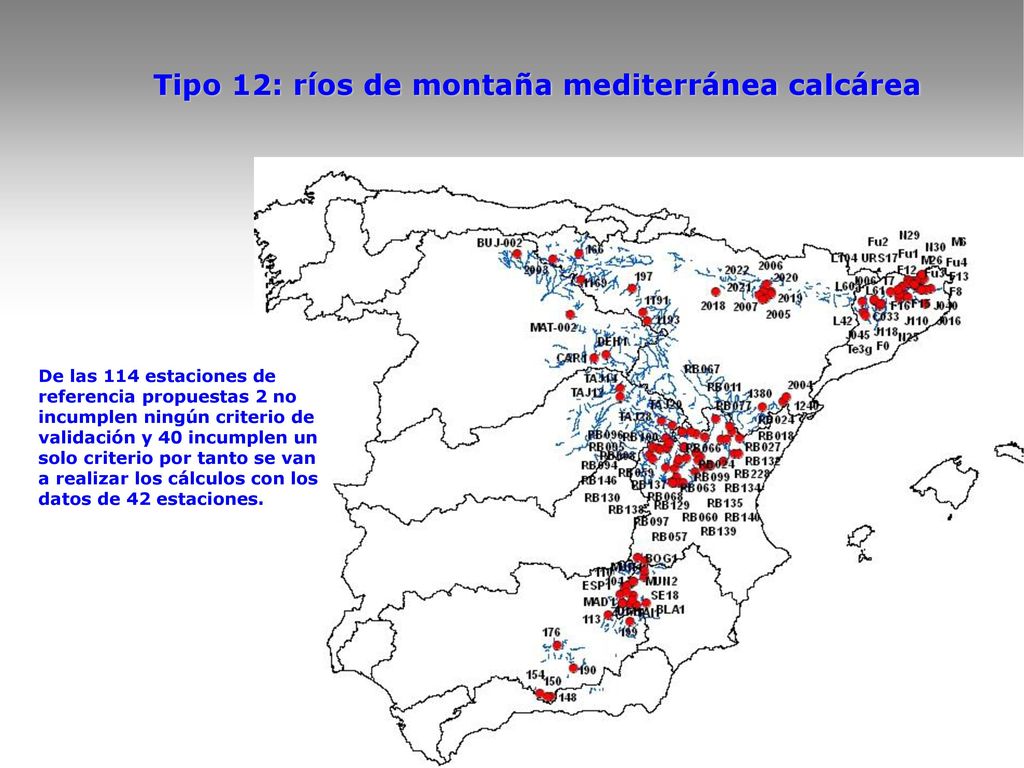 Tipo 12: ríos de montaña mediterránea calcárea