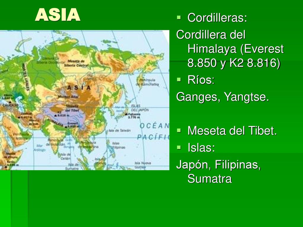 ASIA Cordilleras: Cordillera del Himalaya (Everest y K )