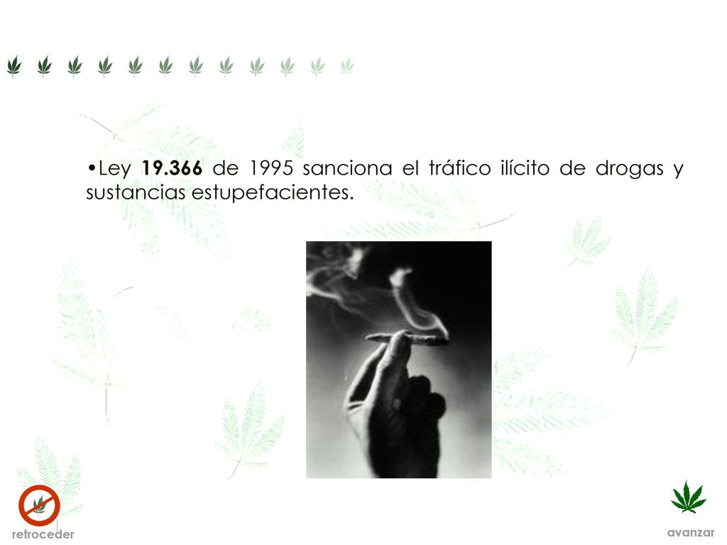 Ley de 1995 sanciona el tráfico ilícito de drogas y sustancias estupefacientes.
