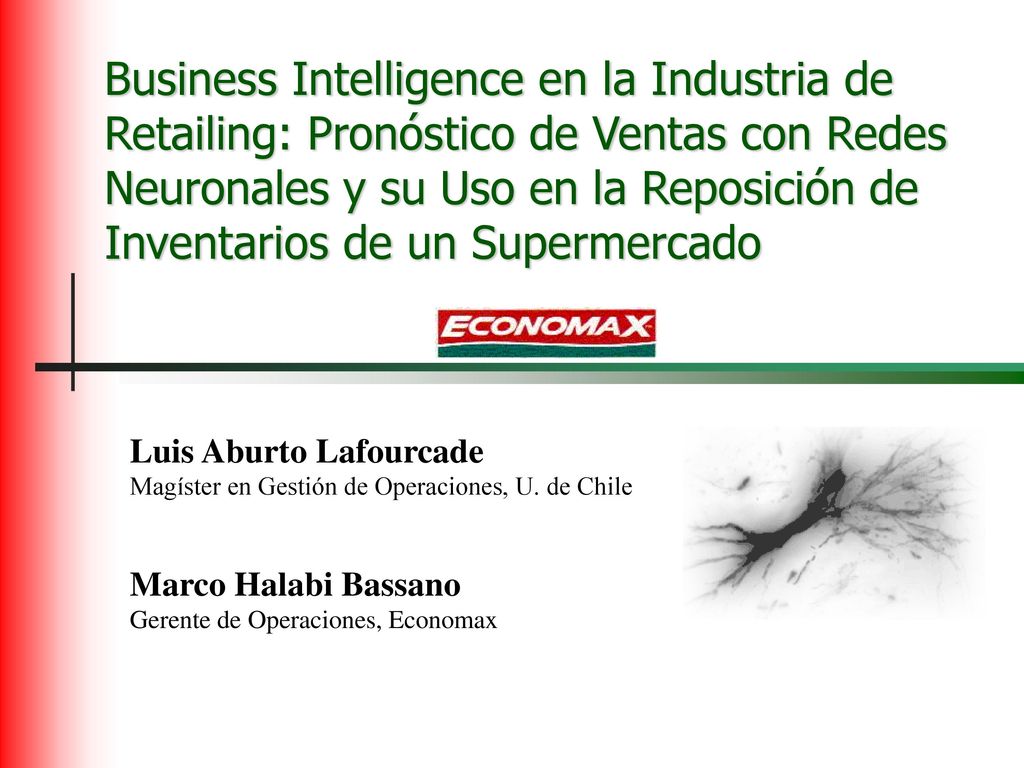Business Intelligence en la Industria de Retailing: Pronóstico de Ventas con Redes Neuronales y su Uso en la Reposición de Inventarios de un Supermercado
