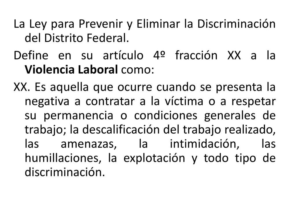 La Ley para Prevenir y Eliminar la Discriminación del Distrito Federal