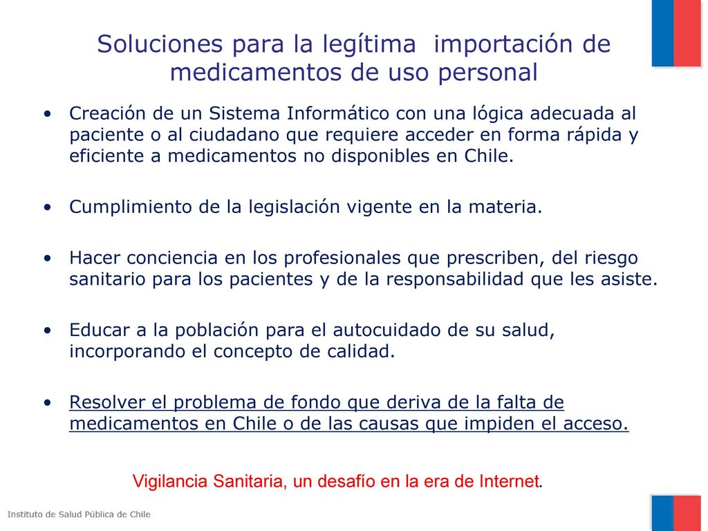 Soluciones para la legítima importación de medicamentos de uso personal