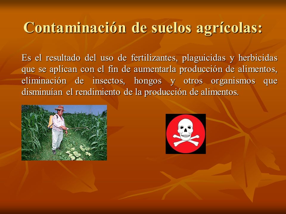 Contaminación de suelos agrícolas: