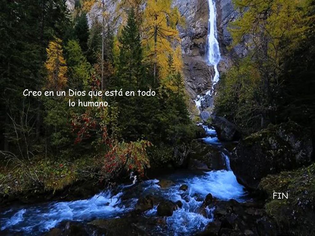 Creo en un Dios que está en todo lo humano.