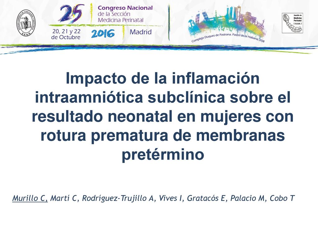 Impacto de la inflamación intraamniótica subclínica sobre el resultado neonatal en mujeres con rotura prematura de membranas pretérmino
