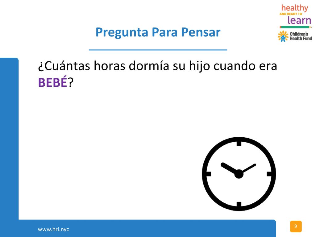 ¿Cuántas horas dormía su hijo cuando era BEBÉ