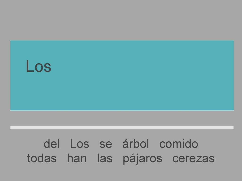 Los pájaros se han comido todas las cerezas del árbol