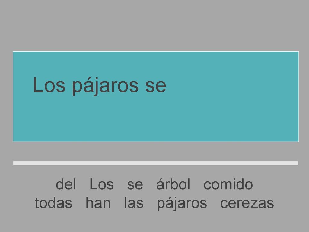 Los pájaros se han comido todas las cerezas del árbol
