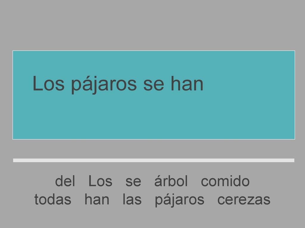Los pájaros se han comido todas las cerezas del árbol