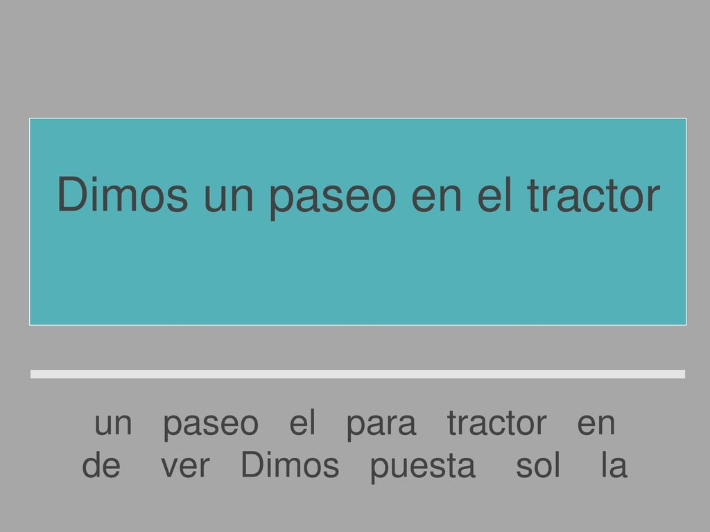 Dimos un paseo en el tractor para ver la puesta de sol