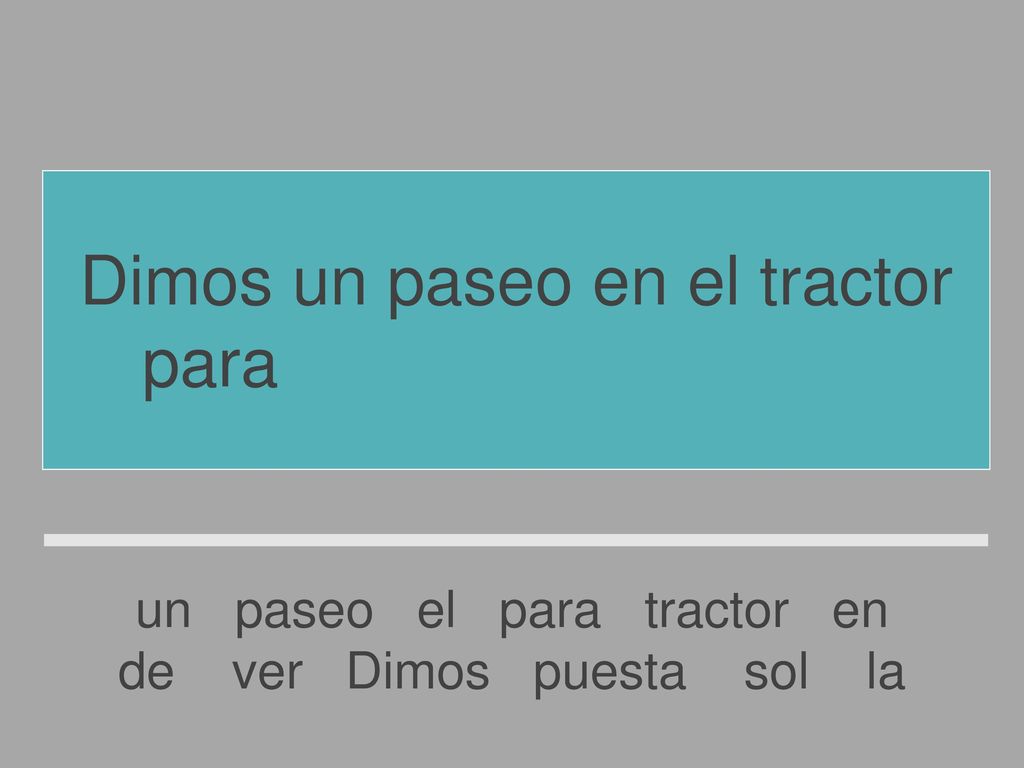 Dimos un paseo en el tractor para ver la puesta de sol