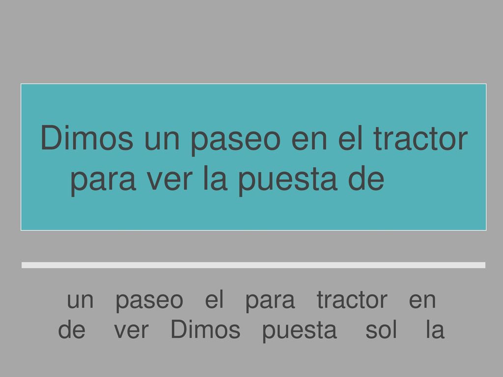 Dimos un paseo en el tractor para ver la puesta de sol
