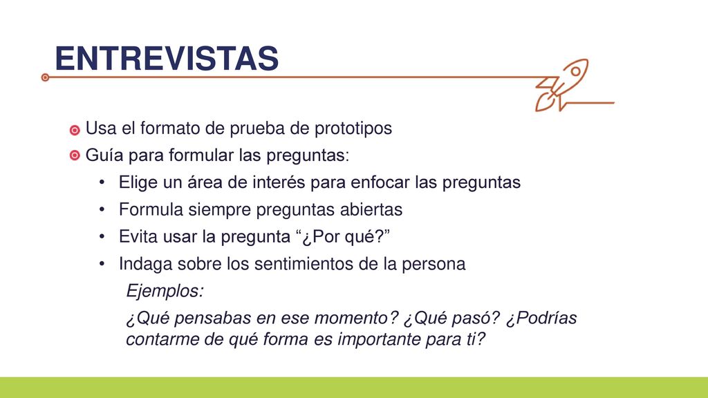 ENTREVISTAS Usa el formato de prueba de prototipos