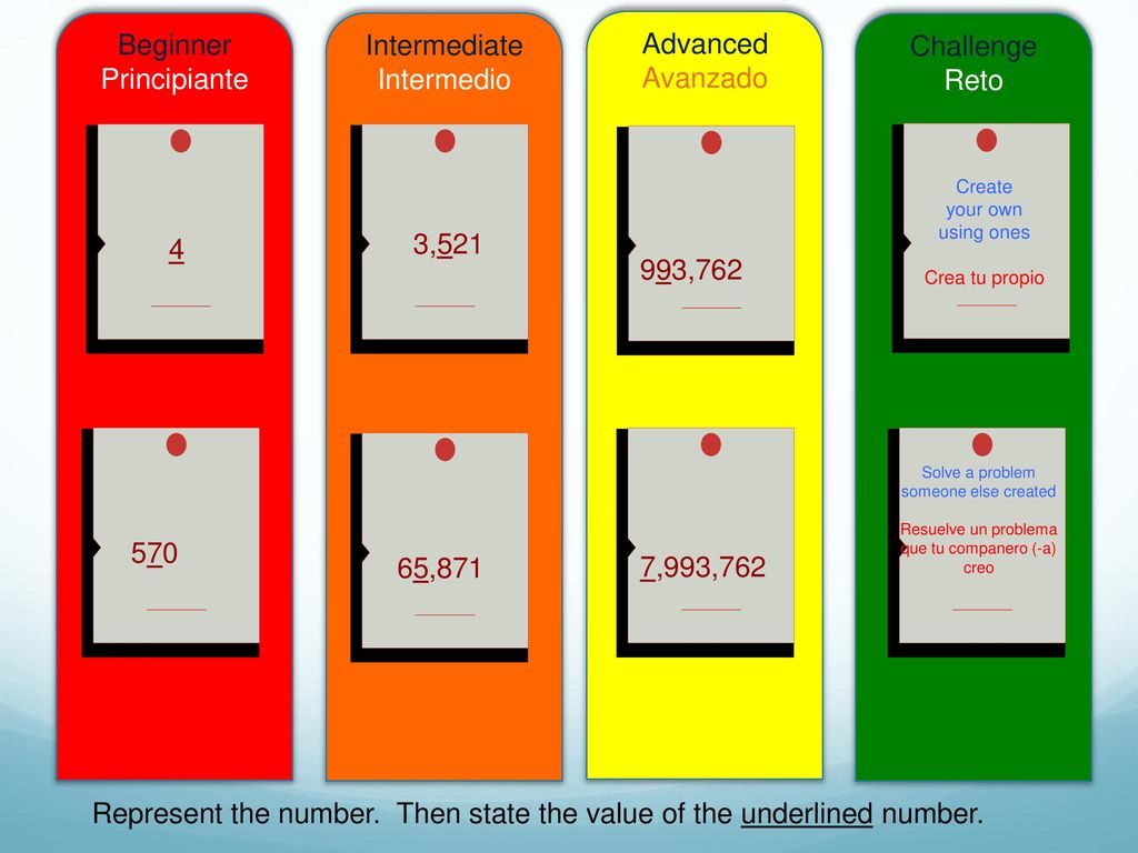 Represent the number. Then state the value of the underlined number.