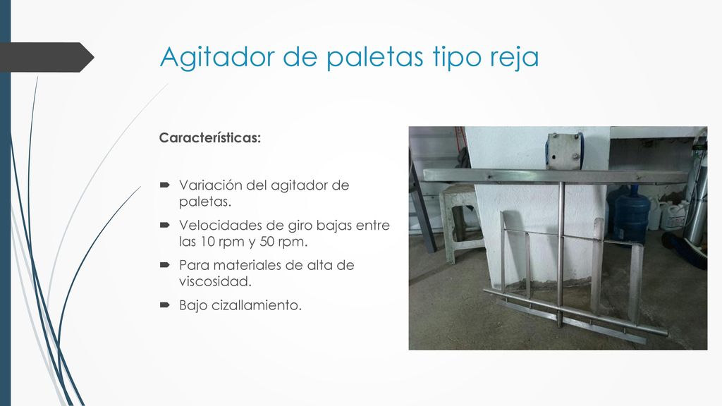 Agitador de paletas tipo reja