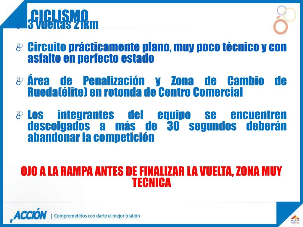 OJO A LA RAMPA ANTES DE FINALIZAR LA VUELTA, ZONA MUY TECNICA