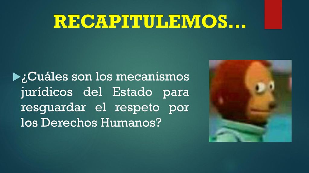 RECAPITULEMOS… ¿Cuáles son los mecanismos jurídicos del Estado para resguardar el respeto por los Derechos Humanos